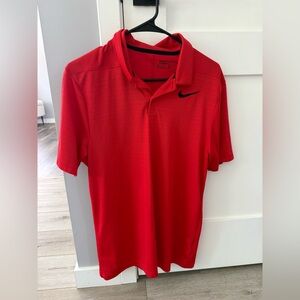 Nike Men's Vibrant Red Polo Shirt